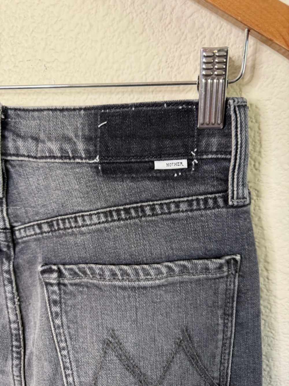 MOTHER Superior The Rambler Zip Flood Outta Sight Jeans In Charcoal Womens 27 - Picture 9 of 12
